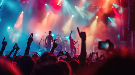 People At Music Concert HD Background --ar 16:9 Job ID: f52f5133-71b5-4b47-87f5-832462170ae1の素材