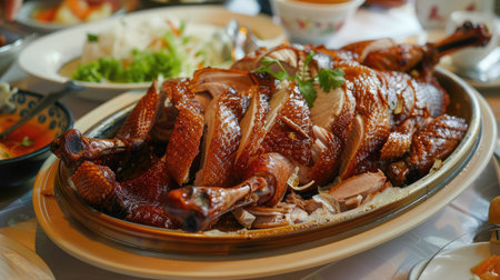 A delicious and tempting Cantonese-style roasted braised, deep well roasted gooseの素材