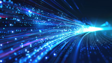 Data digital connection speed line abstract technology backgroundの素材