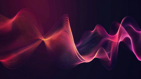 Spiral sound wave rhythm line dynamic abstract vector backgroundの素材