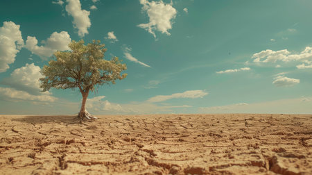 drought land and hot weatherの素材