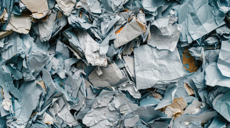 background of paper textures piled ready to recycleの素材