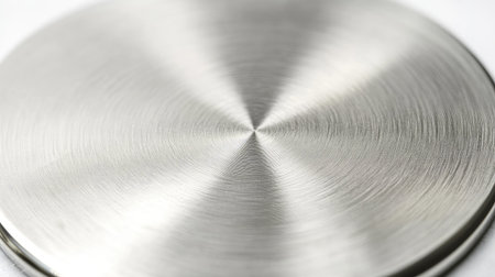 Shimmering metallic surface texture, showing light reflections and brushed metal detailsの素材