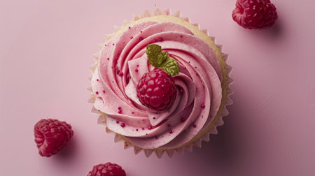Top view of cupcakeの素材