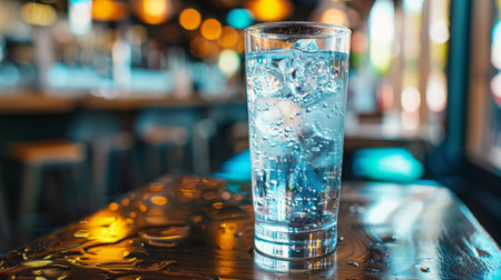 sparkling water in a glassの素材