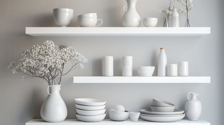 White shelves.の素材