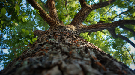 photo up to the tree top shot from belowの素材