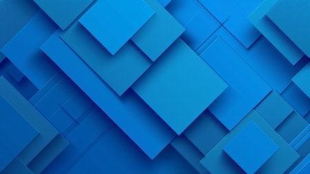 Blue background with abstract box rectangle geometric shapes modern element for banner, presentation design and flyerの素材