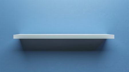 isolated Empty shelf for exhibit.の素材