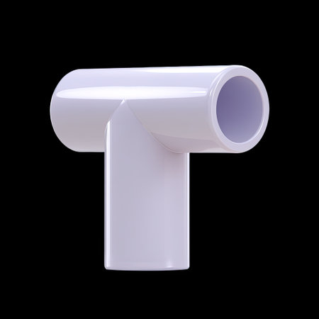 A white l shaped drain pipe connector made of durable pvc material, showcasing smooth surface and modern design. this versatile plumbing component is ideal for various drainage applicationsの素材
