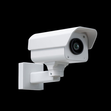 This image features a sleek, modern indoor security camera designed for effective surveillance and safety in various settings, ideal for homes and businesses.の素材