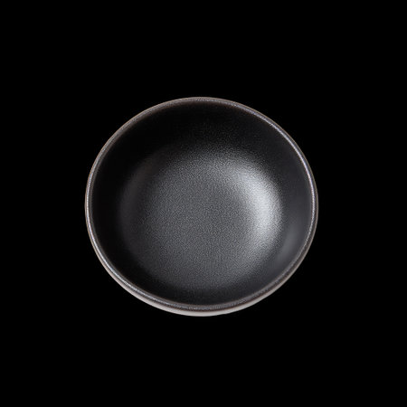 This image showcases a sleek black ceramic bowl with a smooth surface, ideal for enhancing food presentation and modern dining experiences.の素材