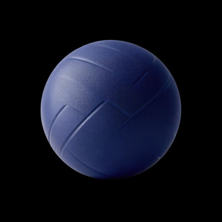 This isolated blue ball features a textured surface, ideal for various sports and fitness activities, enhancing visual appeal for dynamic photography.の素材