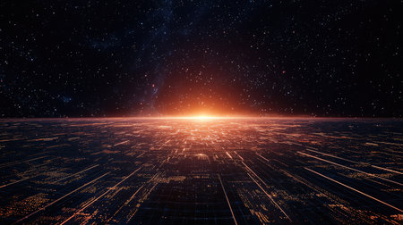 Create a dynamic financial data visualization merging profit and loss trends with chart aesthetics, Depict a bird's-eye view of victory bathed in radiant epic light and dramatic rim light, emphasizing triumph from a forced perspective.の素材