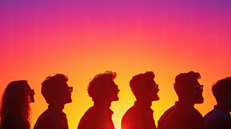 Capture a side profile POV of vibrant, buoyant figures in luminous style under a bright rim light, Emphasize storytelling and bond-strengthening vibes.の素材