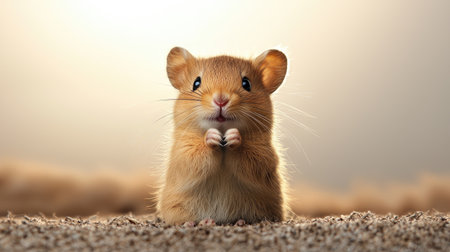 Capture the charm of lovable baby animals through a fish-eye lens, in hyper-realistic style under a bright, white light, Focus on their spirited and joyful essence, creating a heartwarming and vibrant scene.の素材