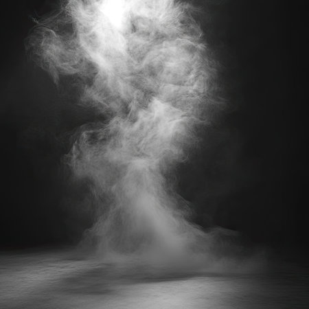 Dust fog blowing effect with strong side light contrastの素材