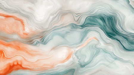 Light abstract background featuring gentle gradient waves and flowing soft lines in pastel colors, airy and minimal style, top view with blank centerの素材