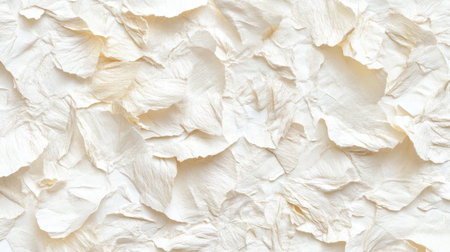 Rough handmade paper texture background with detailed fiber patterns and warm cream tones, flat lay with empty copy space for artistic or natural designsの素材