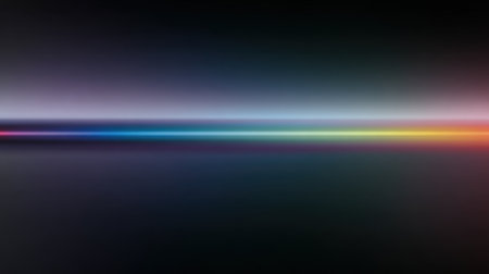 This image features a seamless horizontal gradient displaying a captivating transition from cool to warm colors, set against a dark background for a modern and elegant look.の素材