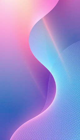 Vibrant abstract gradient background featuring smooth curves in soft pink and blue tones. Perfect for creative projects, digital art, and design needs.の素材