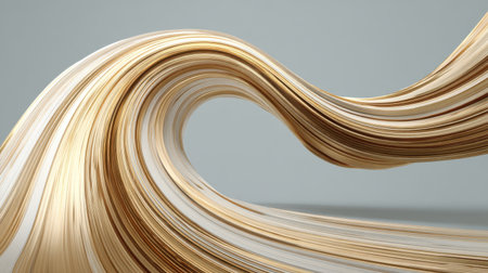 A captivating abstract design featuring smooth curves and flowing lines in light beige and white tones, ideal for modern art and stylish backgrounds.の素材