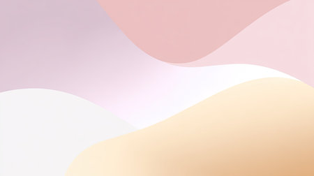 A minimalist abstract design featuring soft pastel colors in flowing shapes, creating serene and calming atmosphere. this artwork embodies tranquility and modern aestheticsの素材