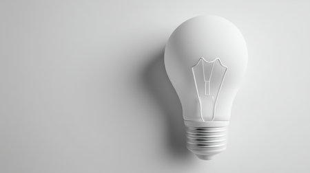 This image captures a unique light bulb design featuring a pen nib, representing creativity and innovation in a minimalist aesthetic, perfect for artistic projects.の素材