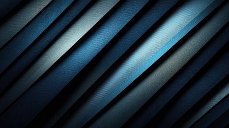 A captivating display of textured fabric strips in various shades of blue, creating an intricate pattern that offers depth and elegance for creative projects.の素材