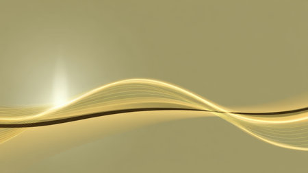 This abstract image features gentle golden waves that evoke a sense of calm and elegance. Perfect for backgrounds, art projects, and modern design applications.の素材