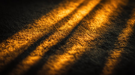 This image captures the interplay of soft golden light and shadows on a textured surface, evoking warmth and inviting a serene atmosphere perfect for artistic use.の素材