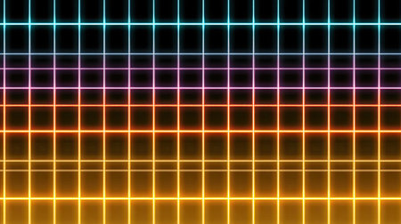 This vibrant gradient grid background features a striking combination of neon colors, ideal for digital and graphic design projects. The luminous squares create an engaging and modern aesthetic, perfect for a variety of creative uses.の素材