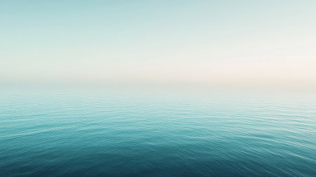 Discover a tranquil ocean horizon at dusk, featuring soft waves and a serene gradient sky. Perfect for conveying relaxation and natural beauty.の素材