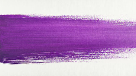 A vibrant abstract brushstroke in purple across a white canvas, creating a modern and artistic composition. Ideal for creative projects and designs.の素材