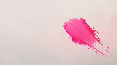 A vibrant pink paint stroke adds a splash of color to a light background, creating an artistic and modern feel. Perfect for creative design projects.の素材