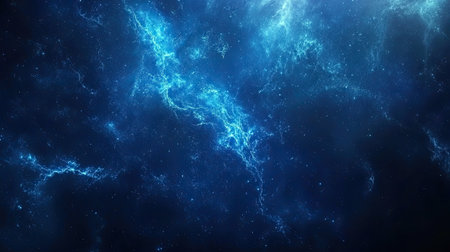 This stunning abstract background features a vibrant cosmic blue theme depicting ethereal energy swirls and stars, perfect for various creative projects.の素材