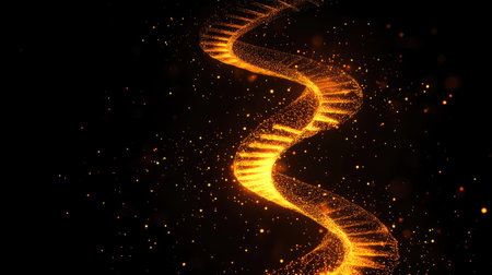 This stunning image features a glowing spiral of light against a dark background, creating a captivating abstract visual with a sense of movement and elegance.の素材