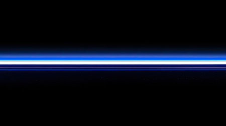 A stunning abstract image showcasing a vibrant blue gradient meeting a bright white light against a dark backdrop, ideal for evoking tranquility and depth in design projects.の素材