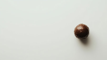 A delectable chocolate treat positioned on a minimalist background, ideal for various culinary themes, food marketing, and sweet indulgences in photography and design projects.の素材