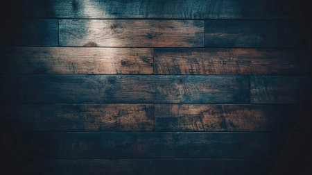 Dark wooden planks create a rustic and warm background ideal for various design projects, home decor ideas, and artistic presentations, offering a natural and cozy ambiance.の素材