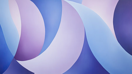 Explore a serene abstract artwork featuring soft pastel waves in comforting blue and purple tones. Perfect for contemporary decor and creative projects.の素材