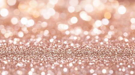 This captivating rose gold glitter background features a dazzling sparkle and shimmer effect, perfect for enhancing festive events or celebratory occasions.の素材