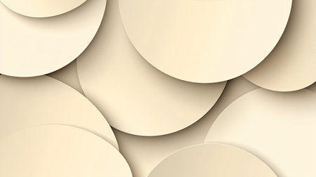 A beautiful textured background featuring overlapping soft beige circles, creating an elegant and contemporary design perfect for various applications.の素材