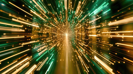 A stunning burst of light creates a mesmerizing visual experience with sparkling particles, evoking feelings of energy and celebration in a dynamic composition.の素材