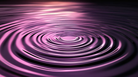 Captivating image of gentle water ripples radiating a soft pink glow. The serene atmosphere evokes peace and tranquility, perfect for relaxation themes.の素材