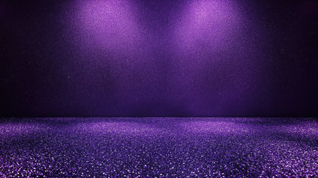 A stunning purple glitter background featuring soft light, perfect for creative projects, photography backdrops, and event decorations. Ideal for adding elegance and mood.の素材