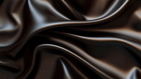 A close-up view of smooth dark fabric showcasing elegant waves and subtle sheen. This texture enhances design projects with a luxurious touch and rich appearance.の素材