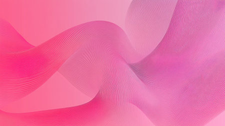 This vibrant abstract image features smooth wavy lines in pink and purple tones, creating a modern and artistic background perfect for various creative projects.の素材