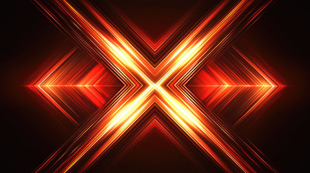 Explore a captivating abstract design featuring glowing lines and dynamic shapes. This vibrant image showcases energy and motion, perfect for modern projects.の素材