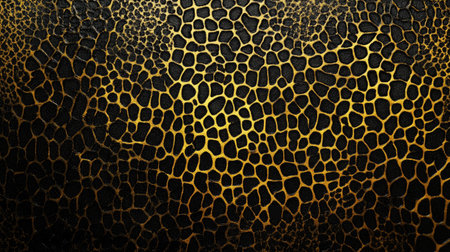 This image features a captivating textured background with a striking combination of black and gold patterns. Ideal for various design projects.の素材